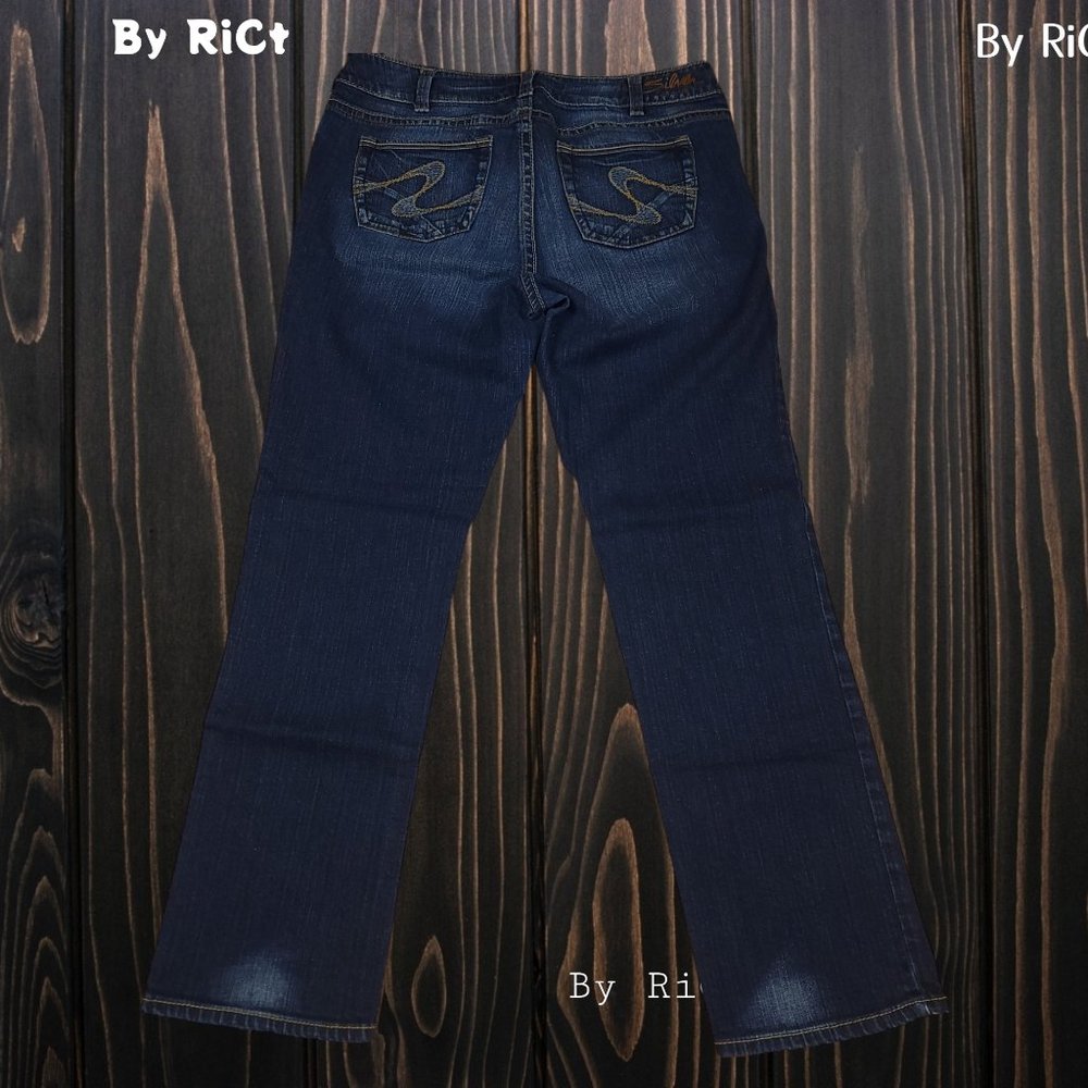 Silver Suki Slim Straight Leg Women's Jeans Size 14x31 Mid Rise Blue Denim Zip